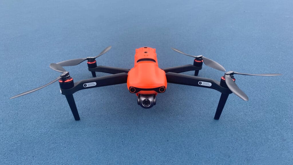 Autel robotics EVO drone in orange and black color