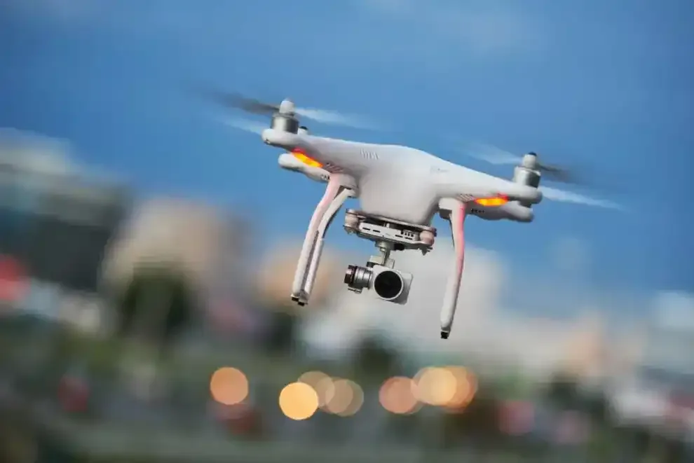 a drone camera flying in the air to capture the ariel view