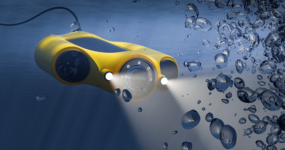 Underwater Drone In Action The Concept Of A Diving