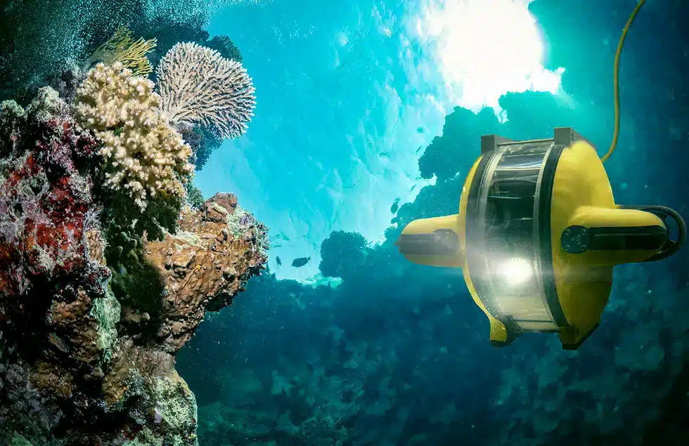 underwater drone in the deep sea