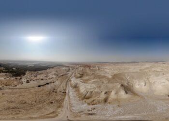 Desert Landscape Of The Middle East Panoramic Photography From A