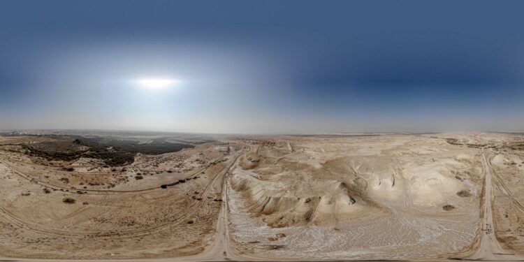 Desert Landscape Of The Middle East Panoramic Photography From A