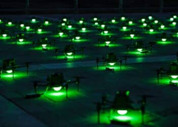 A Mesmerizing Drone Show Paints The Night Sky With Synchronized