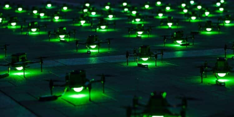 A Mesmerizing Drone Show Paints The Night Sky With Synchronized